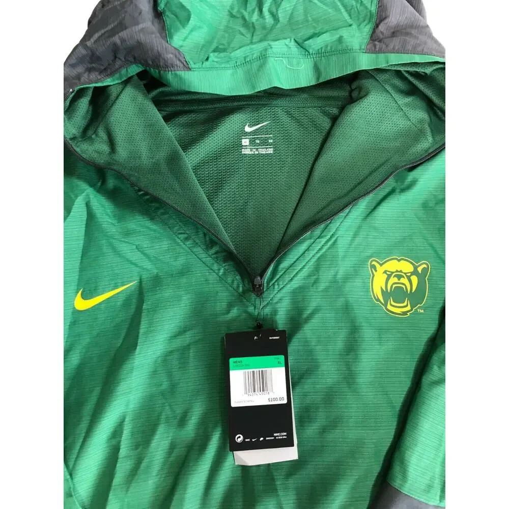NIKE Men's Baylor Bears On-Field Pull Over Jacket Green CQ5215-341 Size XL